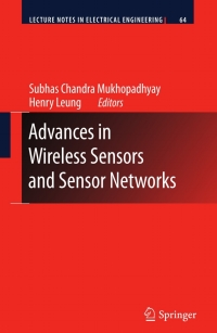 Titelbild: Advances in Wireless Sensors and Sensor Networks 9783642127069