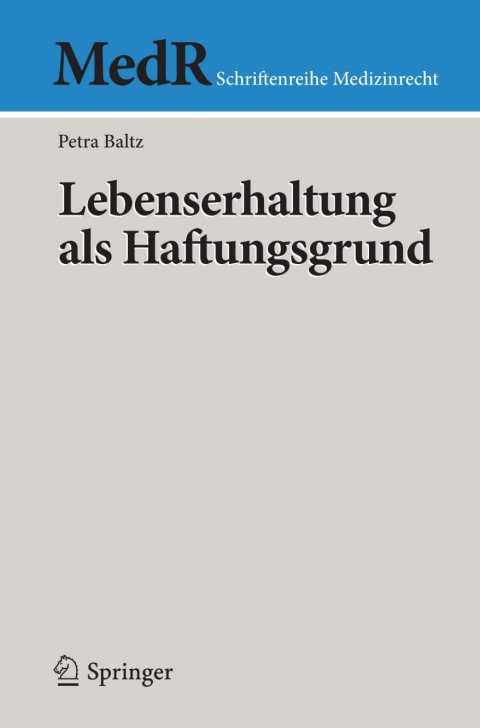 Cover image for book Lebenserhaltung als Haftungsgrund