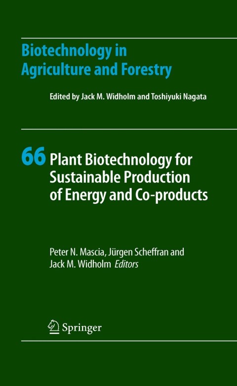 Cover image for book Plant Biotechnology for Sustainable Production of Energy and Co-products