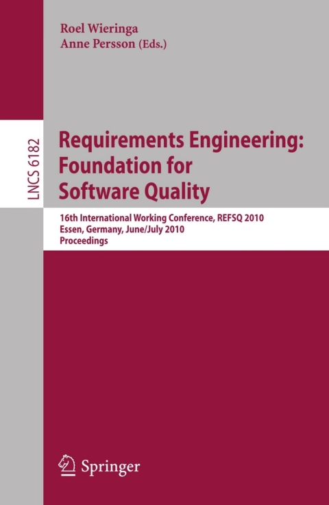Cover image for book Requirements Engineering: Foundation for Software Quality