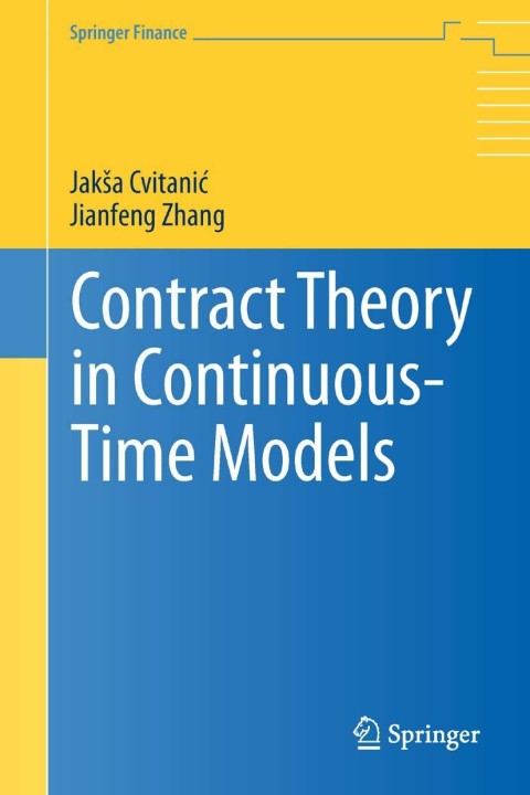 Cover image for book Contract Theory in Continuous-Time Models