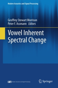 Cover image: Vowel Inherent Spectral Change 9783642142086