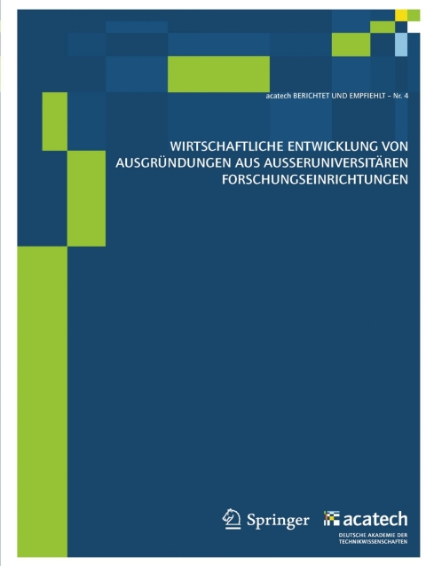 Cover image for book Wirtschaftliche Entwicklung von Ausgründungen aus außeruniversitären Forschungseinrichtungen