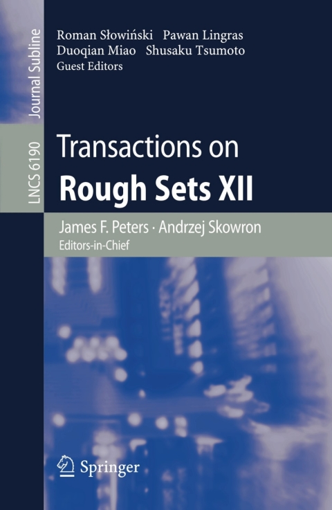 Cover image for book Transactions on Rough Sets XII