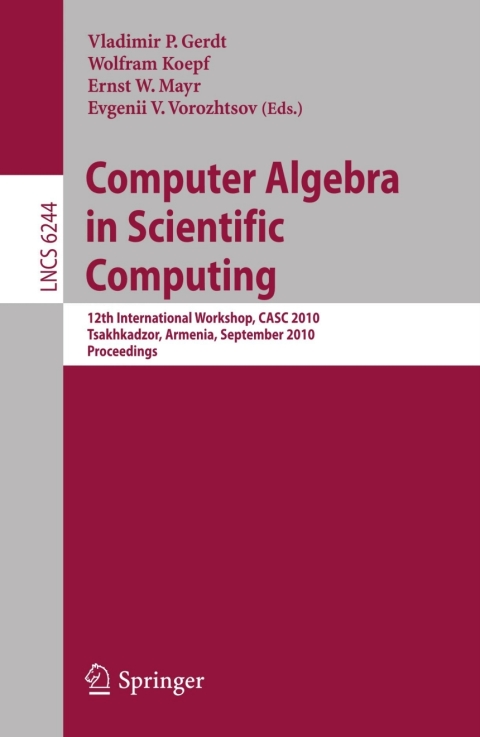 Cover image for book Computer Algebra in Scientific Computing
