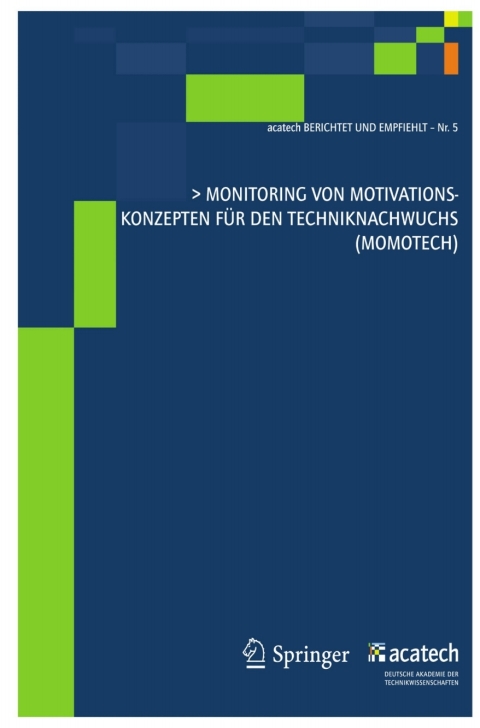 Cover image for book Monitoring von Motivationskonzepten für den Techniknachwuchs (MoMoTech)