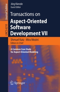 Cover image: Transactions on Aspect-Oriented Software Development VII 1st edition 9783642160851