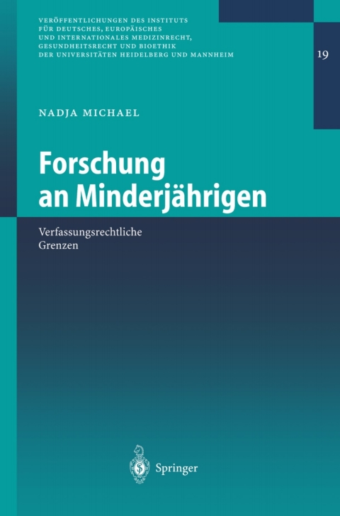 Cover image for book Forschung an Minderjährigen