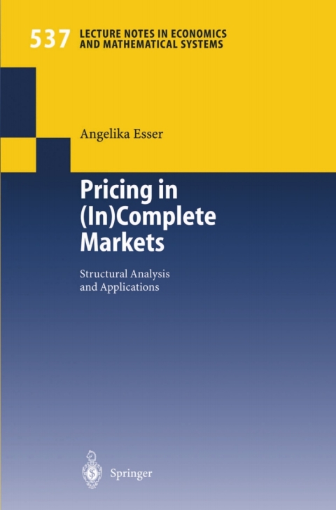 Cover image for book Pricing in (In)Complete Markets