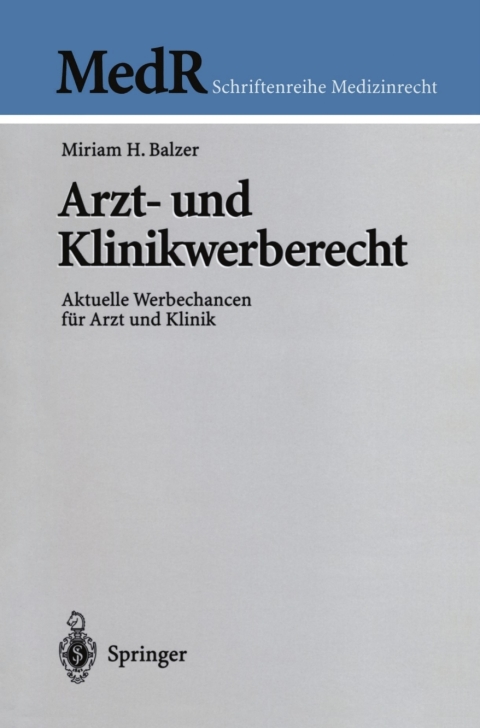 Cover image for book Arzt- und Klinikwerberecht