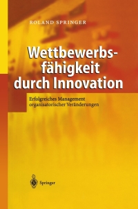 Cover image: Wettbewerbsfähigkeit durch Innovation 9783540404200