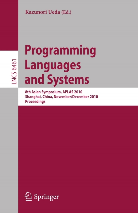 Cover image for book Programming Languages and Systems