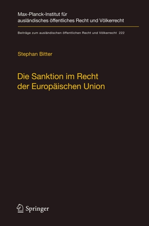 Cover image for book Die Sanktion im Recht der Europäischen Union