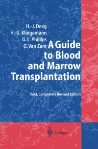 Cover image: A Guide to Blood and Marrow Transplantation 3rd edition 9783540625407