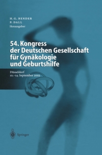 Titelbild: 54. Kongress der Deutschen Gesellschaft für Gynäkologie und Geburtshilfe 1st edition 9783540011064