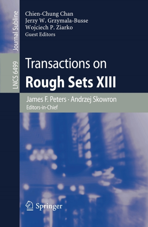 Cover image for book Transactions on Rough Sets XIII