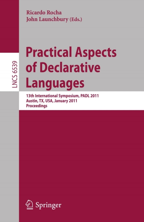 Cover image for book Practical Aspects of Declarative Languages