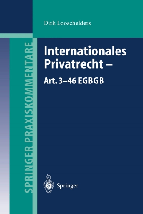 Cover image for book Internationales Privatrecht — Art. 3–46 EGBGB