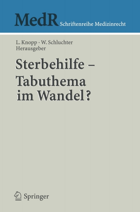 Cover image for book Sterbehilfe — Tabuthema im Wandel?