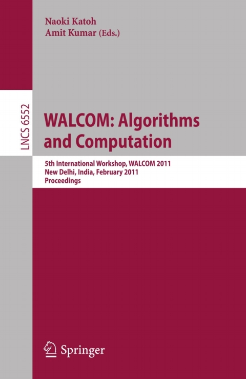 Cover image for book WALCOM: Algorithms and Computation