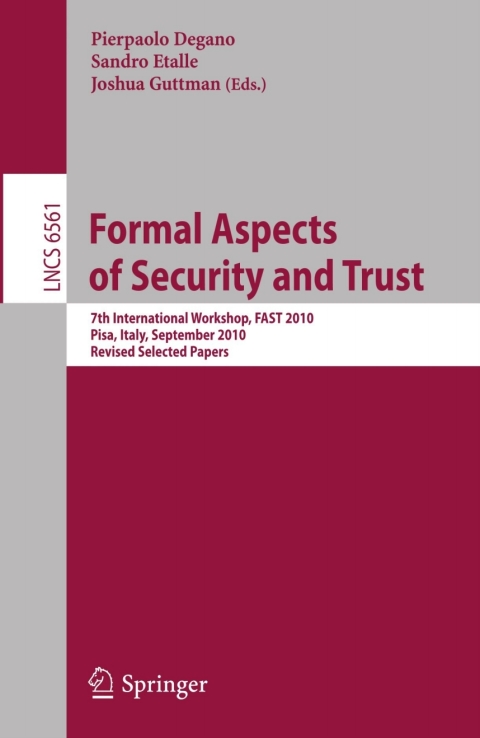 Cover image for book Formal Aspects of Security and Trust