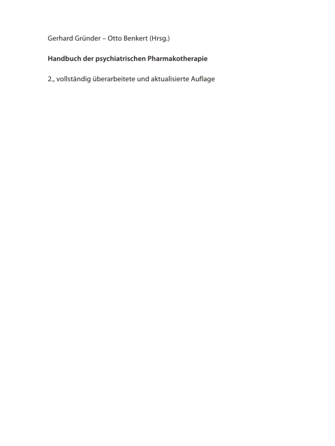 Cover image for book Handbuch der Psychopharmakotherapie