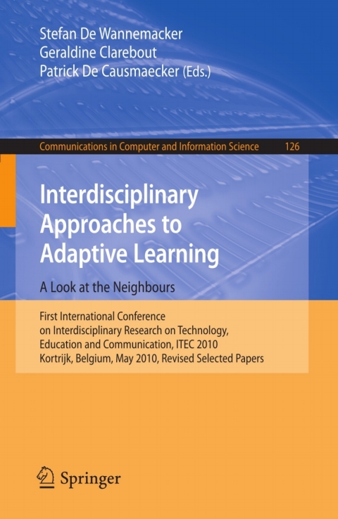 Cover image for book Interdisciplinary Approaches to Adaptive Learning: A Look at the Neighbours