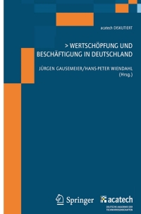 Cover image: Wertschöpfung und Beschäftigung in Deutschland 9783642202032
