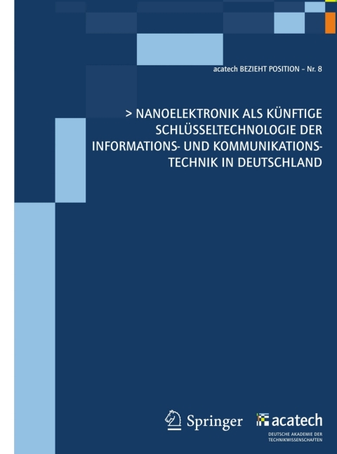 Cover image for book Nanoelektronik als künftige Schlüsseltechnologie  der Informations- und Kommunikationstechnik in Deutschland