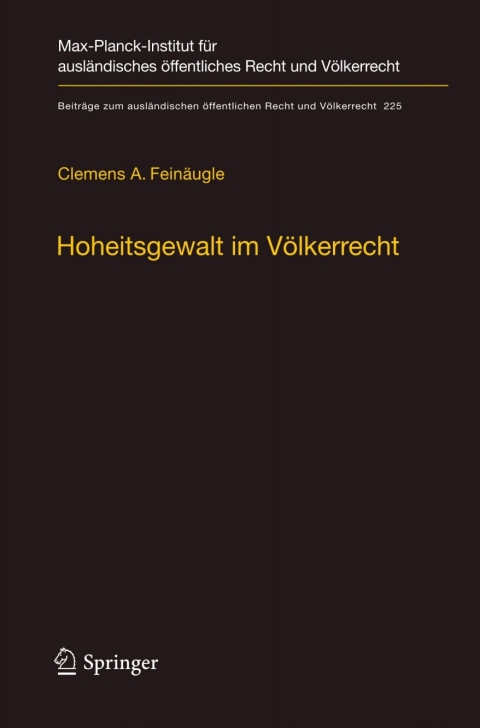 Cover image for book Hoheitsgewalt im Völkerrecht