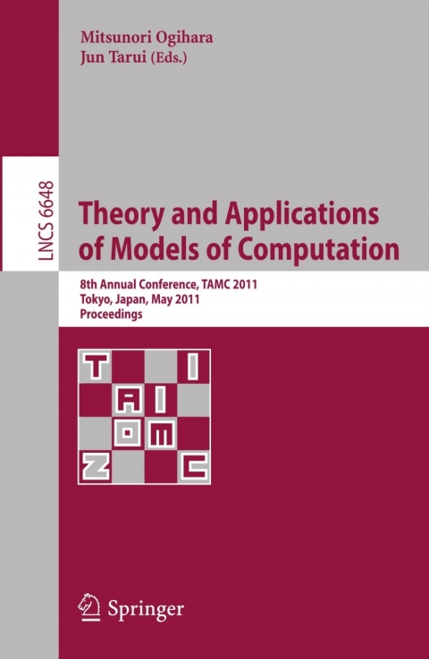 Cover image for book Theory and Applications of Models of Computation