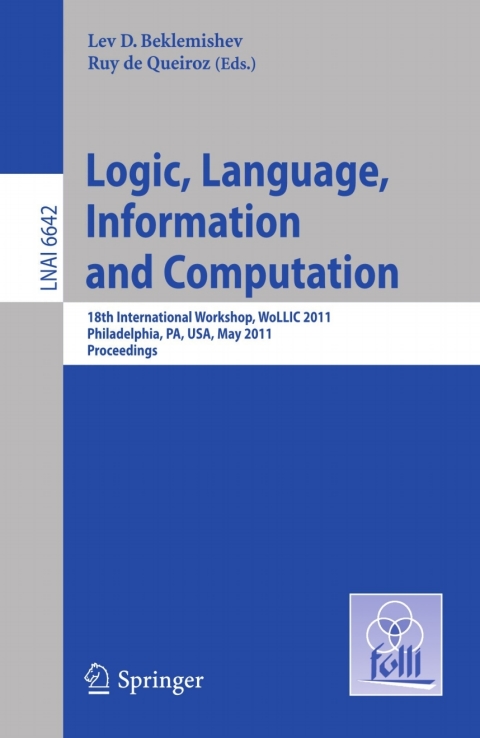 Cover image for book Logic, Language, Information, and Computation
