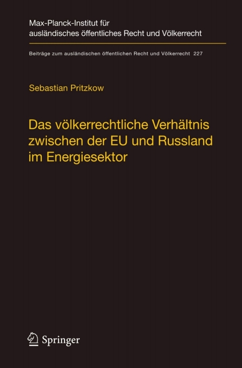 Cover image for book Das völkerrechtliche Verhältnis zwischen der EU und Russland im Energiesektor