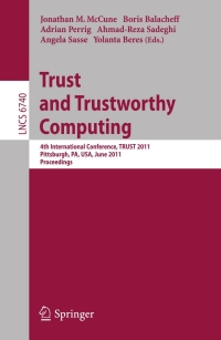 Cover image: Trust and Trustworthy Computing 1st edition 9783642215988