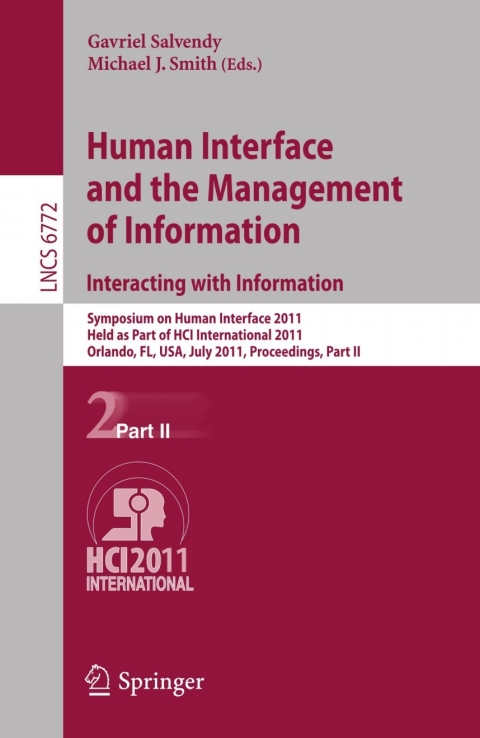 Cover image for book Human Interface and the Management of Information. Interacting with Information