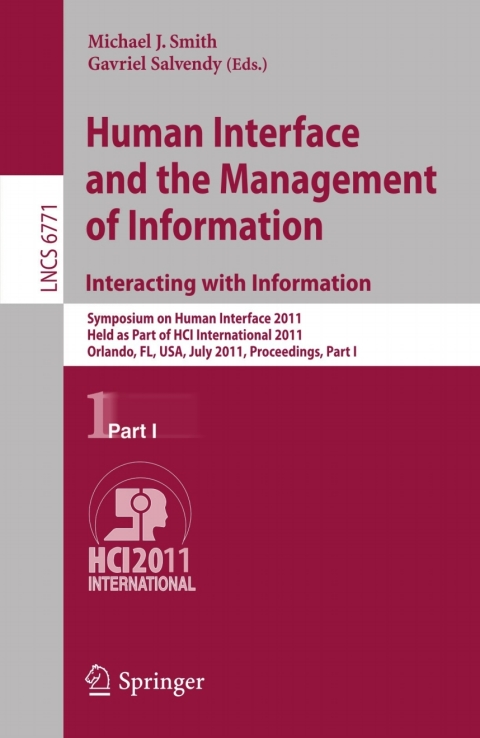 Cover image for book Human Interface and the Management of Information. Interacting with Information