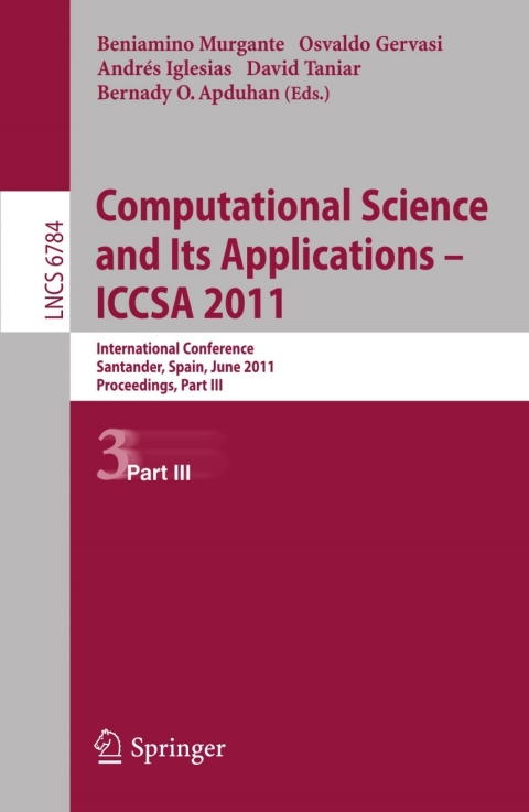 Cover image for book Computational Science and Its Applications - ICCSA 2011