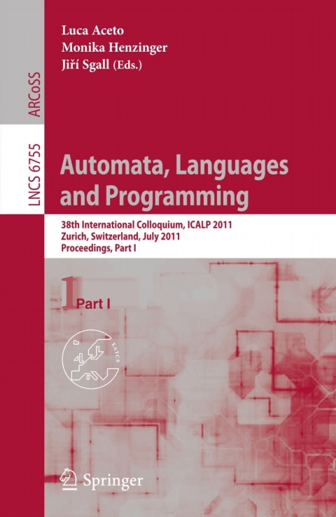 Cover image for book Automata, Languages and Programming
