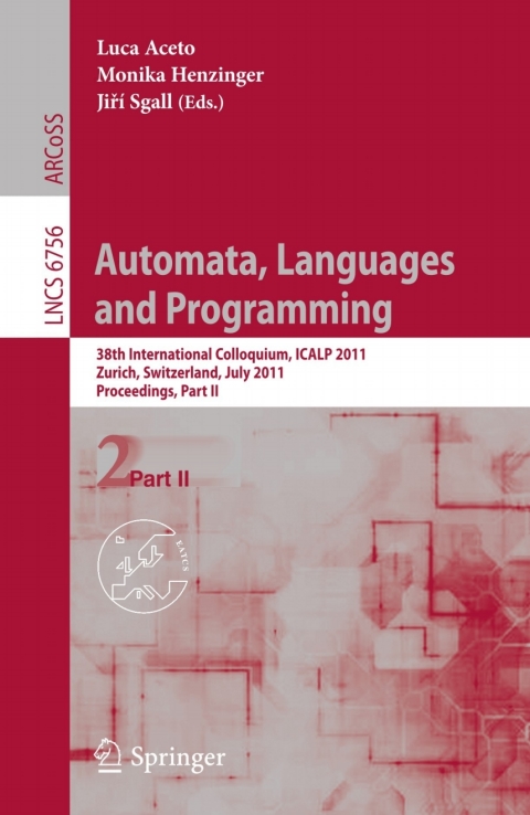 Cover image for book Automata, Languages and Programming