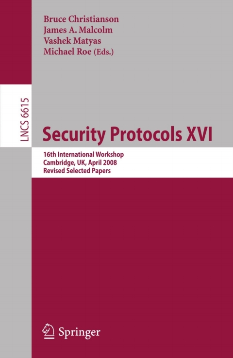 Cover image for book Security Protocols XVI