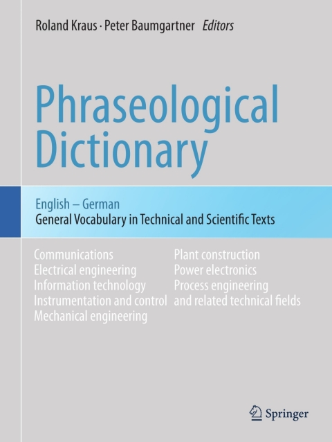 Cover image for book Phraseological Dictionary English - German