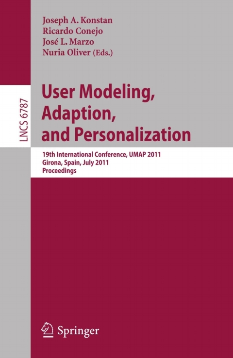 Cover image for book User Modeling, Adaptation and Personalization