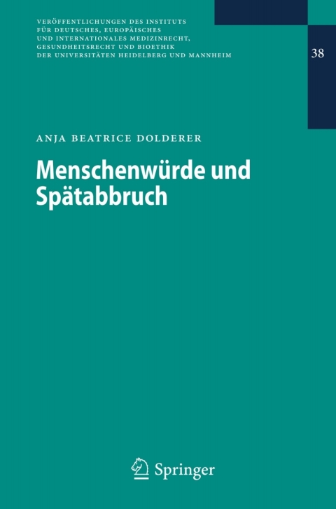 Cover image for book Menschenwürde und Spätabbruch