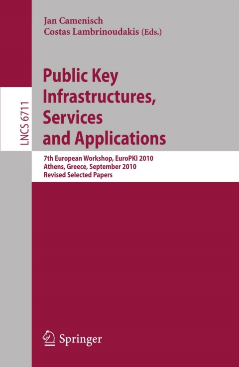 Cover image for book Public Key Infrastructures, Services and Applications