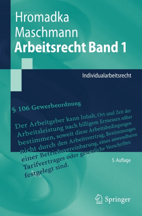 Cover image for book Arbeitsrecht Band 1