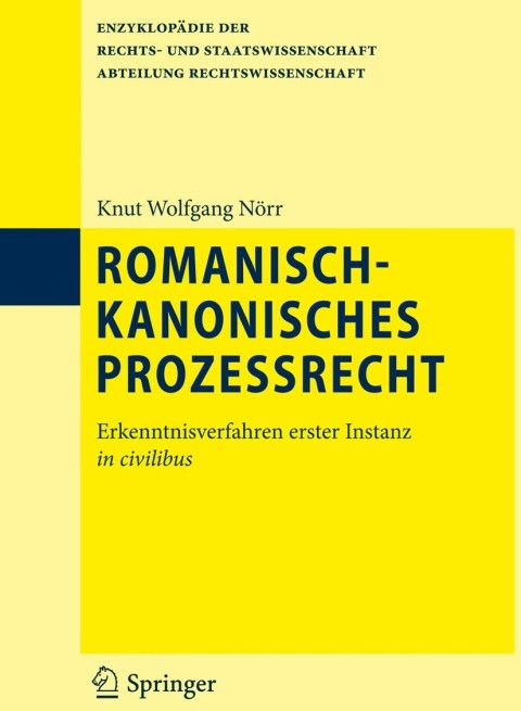 Cover image for book Romanisch-kanonisches Prozessrecht
