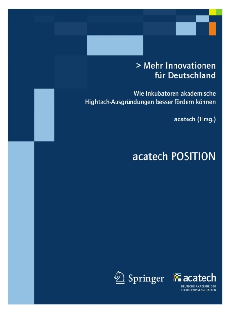Cover image for book Mehr Innovationen für Deutschland