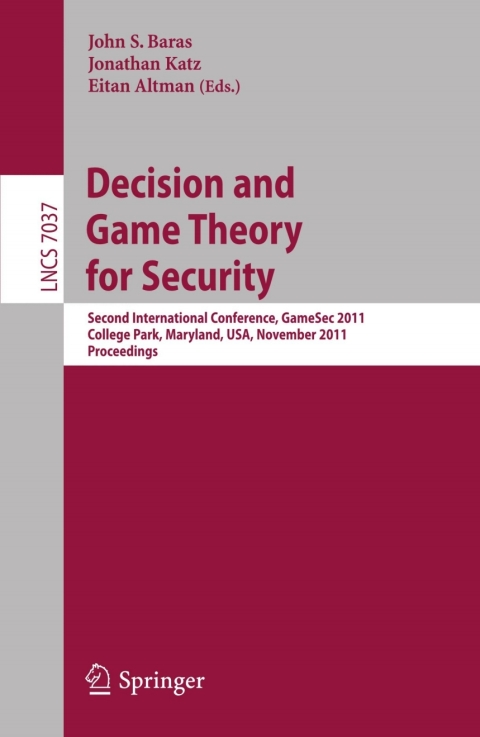Cover image for book Decision and Game Theory for Security