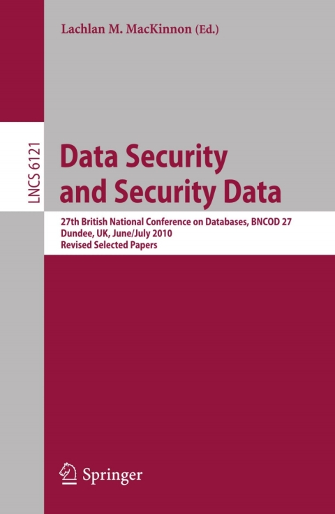 Cover image for book Data Security and Security Data