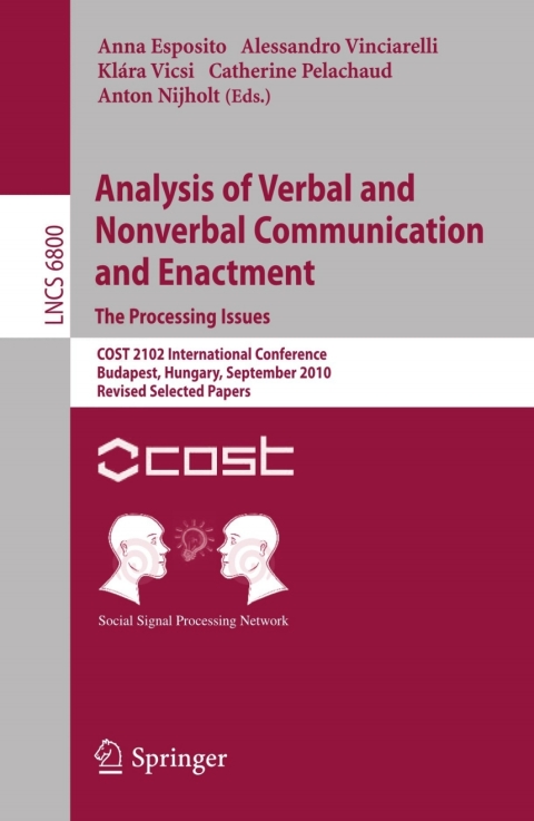 Cover image for book Analysis of Verbal and Nonverbal Communication and Enactment.The Processing Issues